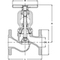 Bellow sealed valve Type: 434 Ductile cast iron Flange PN25
